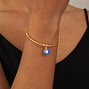 Real 18K Gold Plated 201 Stainless Steel Cuff Bangles LS-BM4462-2-3
