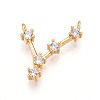 Brass Micro Pave Cubic Zirconia Pendants KK-N261-120D-G-1