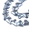 Electroplate Transparent Glass Beads Strands EGLA-N002-44-09-3