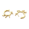 Cubic Zirconia Rectangle Dangle Hoop Earrings EJEW-Z019-03D-G-2