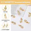 8Pcs 2 Colors Rack Plating Brass Micro Pave Cubic Zirconia Pendants KK-DC0003-21-5