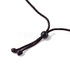Natural Unakite Ring Pendant Necklace with Nylon Cord for Women NJEW-F306-02G-3