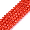 Opaque Solid Color Glass Beads Strands GLAA-T032-P6mm-19-1