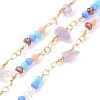 Handmade Brass Glass Link Chains CHC-F019-04G-02-1