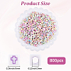800Pcs Craft Style Acrylic Beads MACR-PA0001-37-2