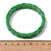 Dyed Natural White Jade Beaded Stretch Bracelets for Unisex G-K303-02P-03-5