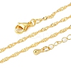 Brass Singapore Chains Necklaces for Women NJEW-D302-34G-5