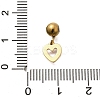 304 Stainless Steel Rhinestone Charms STAS-M109-05G-02-3