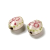 Flower Theme Printed Handmade Porcelain Beads LS-LAMP-D303-06A-02-3