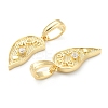 Mother's Day Brass Cubic Zirconia Hanger Pendants X-KK-E790-04G-3