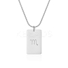 European Style 304 Stainless Steel Zodiac Pendant Necklaces for Women NF9603-8-1