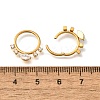 304 Stainless Steel Clear Cubic Zirconia Horse Eye Hoop Nose Rings AJEW-D306-11G-2
