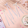 10Pcs 5 Colors  Polyester Resin Bowknot Hair Clips PHAR-CN0001-05-7