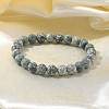 Natural Green Spot Jasper Bead Stretch Bracelets BJEW-K212-B-017-6