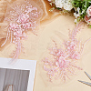 3D Flower Polyester Embroidery Sew on Appliques PATC-WH0008-48A-4