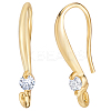 20Pcs Brass Micro Pave Clear Cubic Zirconia Earring Hooks ZIRC-BBC0002-80-1