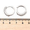 Brass Micro Pave Clear Cubic Zirconia Hoop Earrings EJEW-Z121-13P-5