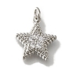 Rack Plating Brass Micro Pave Clear Cubic Zirconia Pendnat KK-H485-27P-1