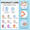 36Pcs 9 Colors Triple Color Resin European Beads RESI-TA0004-41-4