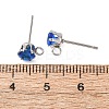 304 Stainless Steel Micro Pave Cubic Zirconia Stud Earring Findings STAS-H240-56P-09-3