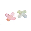 Metal Enlaced Acrylic Bead Caps OACR-G044-01A-2