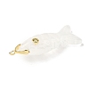 Natural Quartz Crystal Carved Pendants G-P599-07G-02-2
