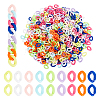 SUPERFINDINGS 720Pcs 9 Colors Opaque Acrylic Linking Rings SACR-FH0001-07-1