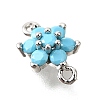 Brass Micro Pave Sky Blue Cubic Zirconia Links KK-D356-02B-P-2