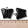 Natural Obsidian Carved Pendants G-B067-01F-3