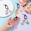 Acrylic Butterfly & Resin Flower Pendant Keychains KEYC-YW00179-01-5