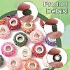 32Pcs 8 Colors AB Color Resin Rose Flower European Beads RESI-FS0002-04-2