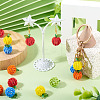 10Pcs 5 Styles Glass Seed Beaded Fruit Pendants PALLOY-TA00221-7
