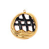 304 Stainless Steel Pendants STAS-OY012-75G-1