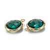 Brass Glass Charms KK-C223-05G-3