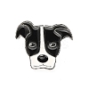 Dog Enamel Pin with Brass Butterfly Clutches JEWB-A006-04B-1