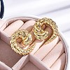 Rack Plating Brass Dangle Stud Earrings for Women EJEW-C125-23B-G-1