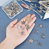 40Pcs 10 Style Tibetan Style Alloy Pendants FIND-PH0003-12-6