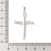 Rack Plating Brass Micro Pave Clear Cubic Zirconia Pendants KK-B092-05P-3