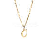 304 Stainless Steel Letter Pendant Necklaces NJEW-LP0001-53C-G-1