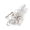 Glass Pearl Pendants PALLOY-JF02711-03-4