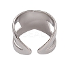 Non-Tarnish 304 Stainless Steel Cuff Rings RJEW-G285-64P-3