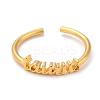 Constellation/Zodiac Sign Brass Cuff Rings RJEW-O042-06G-C-1