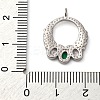 Brass Micro Pave Cubic Zirconia Pendants KK-P308-77P-3