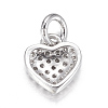 Brass Micro Pave Cubic Zirconia Charms LS-ZIRC-P060-41P-2