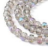Transparent Electroplate Glass Beads Strands EGLA-F153-HR01-3