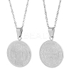 Stainless Steel Saint Benedict Cross Medal Pendant Cable Chain Necklaces LS-PW-WGC31BA-01-1