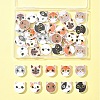 40Pcs 10 Colors Printed Wood Beads WOOD-FS0001-36-6