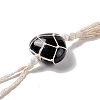 Natural Obsidian Pendant Decorations HJEW-E579-01I-3