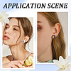 40Pcs 2 Colors Wooden Stud Earring Findings FIND-SC0012-22-5