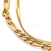 304 Stainless Steel Multi-Strand Chain Bracelets BJEW-G711-03B-G-2